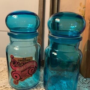 Blue Glass Apothecary Jars